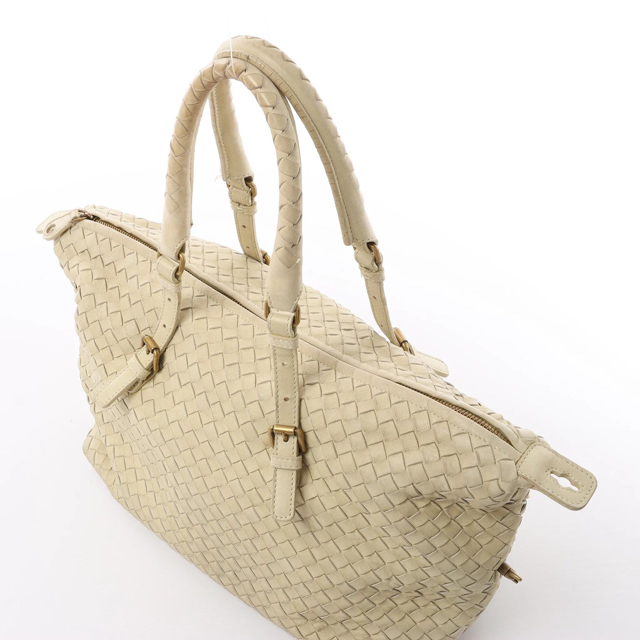 Bottega Veneta Montaigne  Intrecciato Leather Shoulder Bag in Beige 173398 Beige