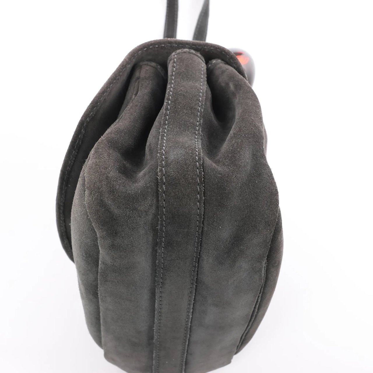 Bottega Veneta Suede 2Way Handbag in Gray Grijs