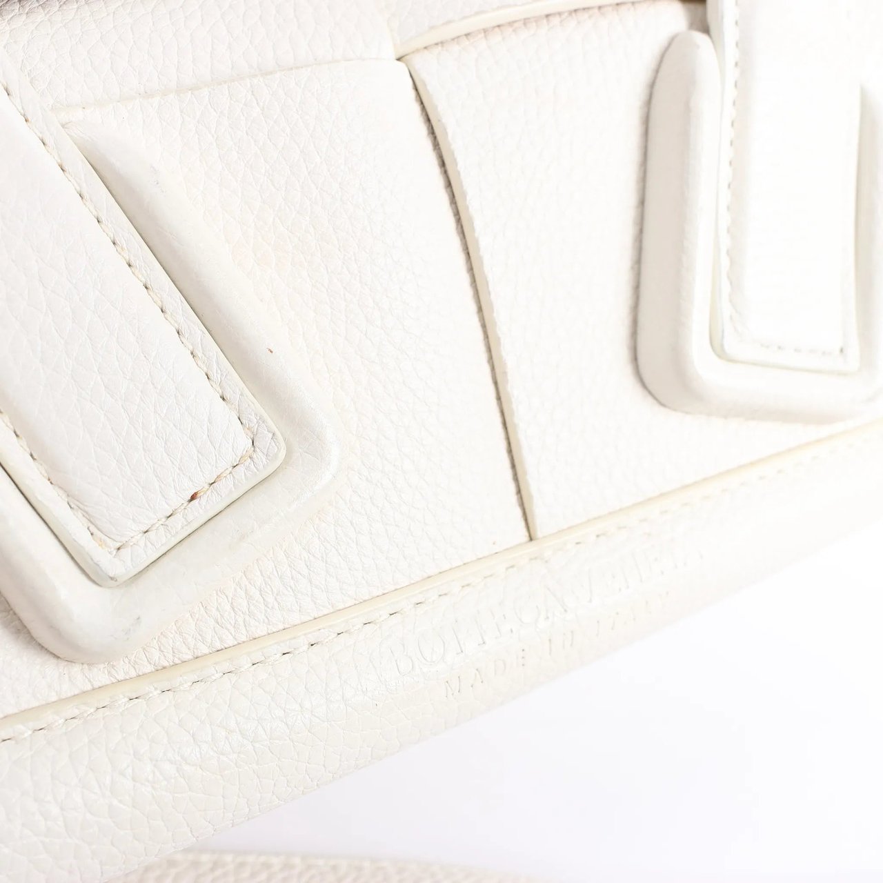 Bottega Veneta Arco Mini Leather Maxi Intrecciato 2Way Handbag in White Divers