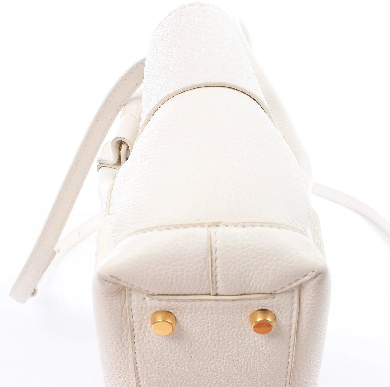 Bottega Veneta Arco Mini Leather Maxi Intrecciato 2Way Handbag in White Divers