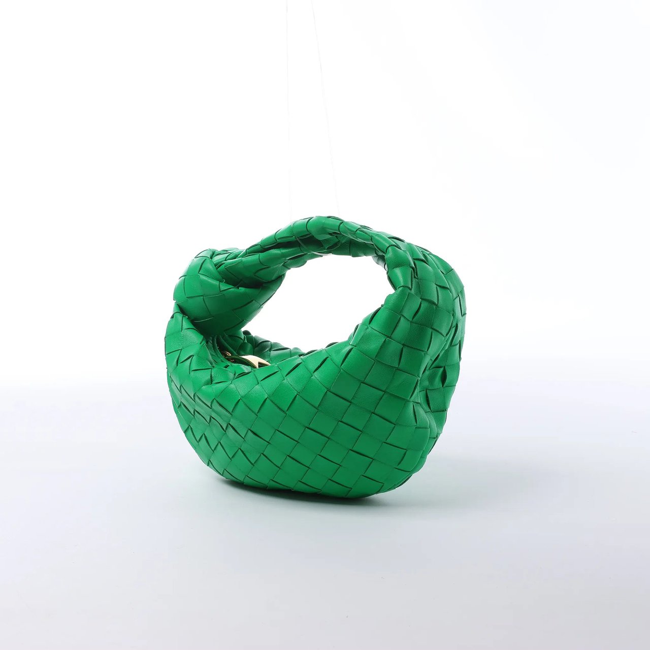 Bottega Veneta Jodie Mini Intrecciato Leather Handbag in Green Groen