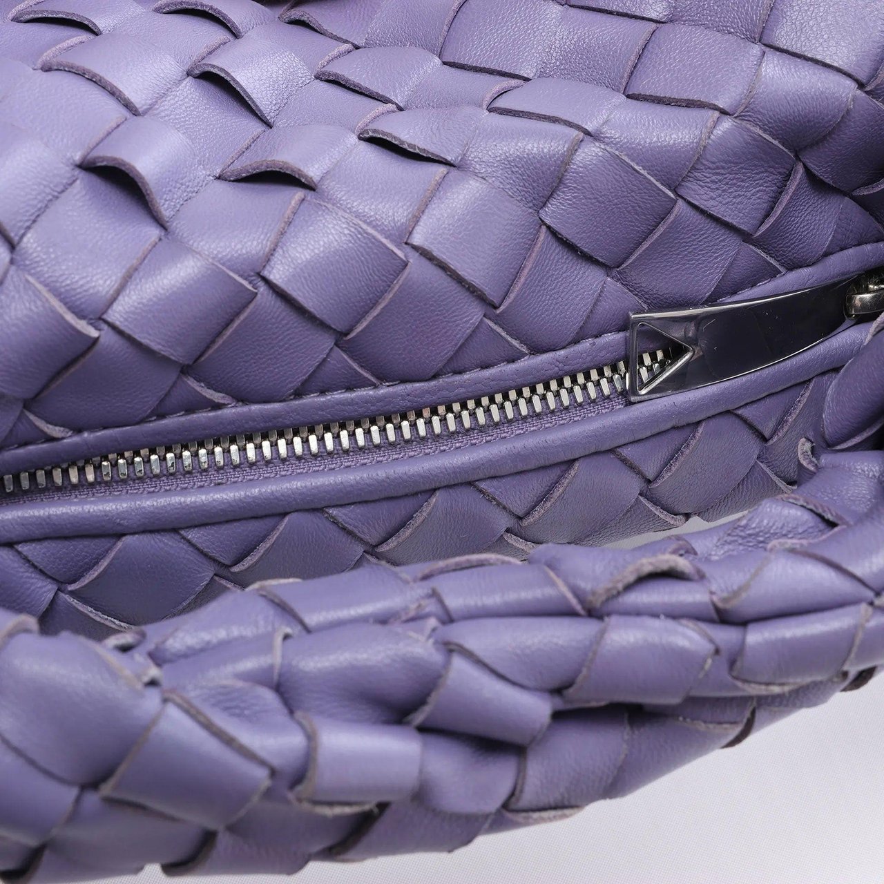 Bottega Veneta Jodie Mini Intrecciato Leather Handbag in Purple Divers