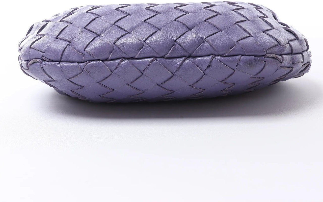 Bottega Veneta Jodie Mini Intrecciato Leather Handbag in Purple Divers