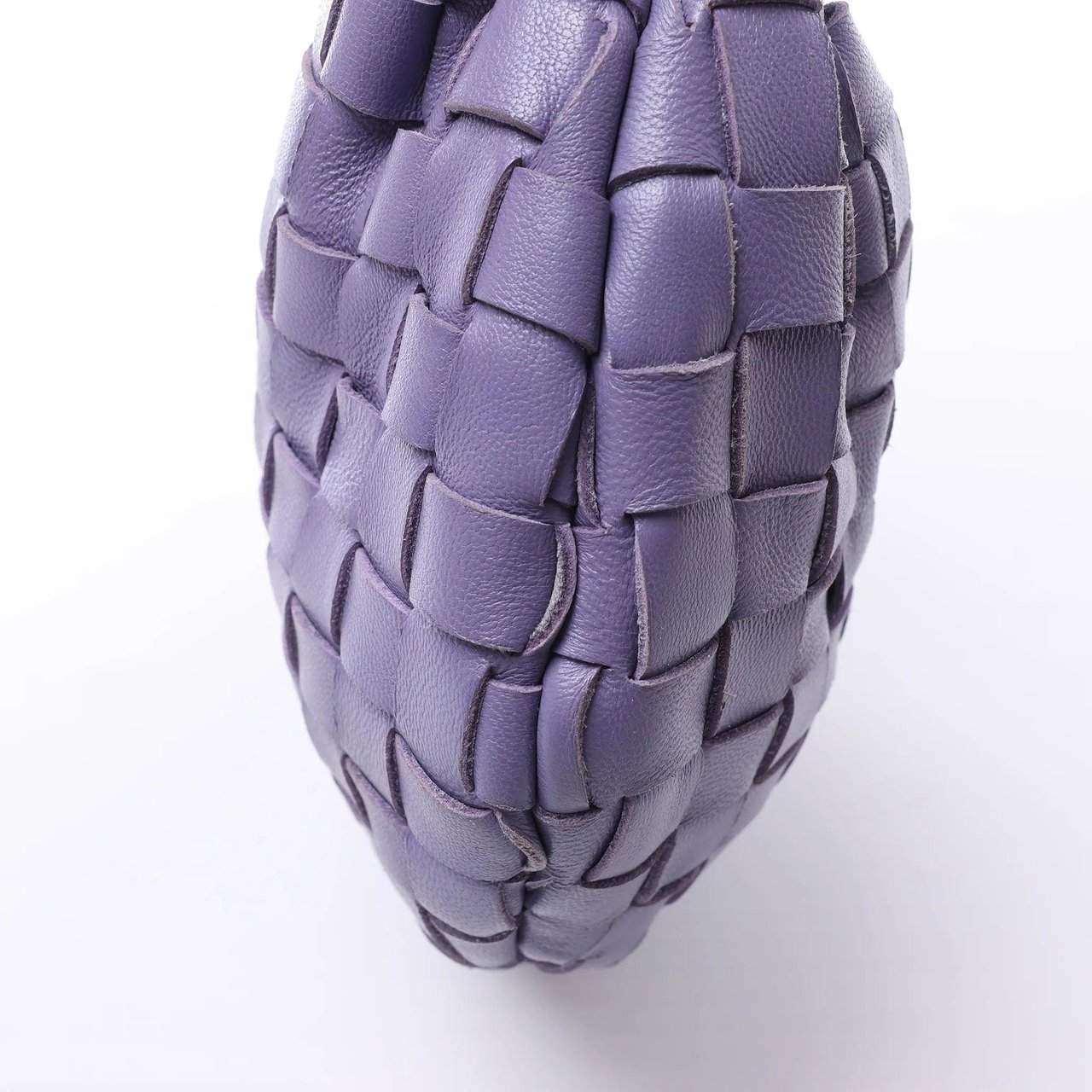 Bottega Veneta Jodie Mini Intrecciato Leather Handbag in Purple Divers