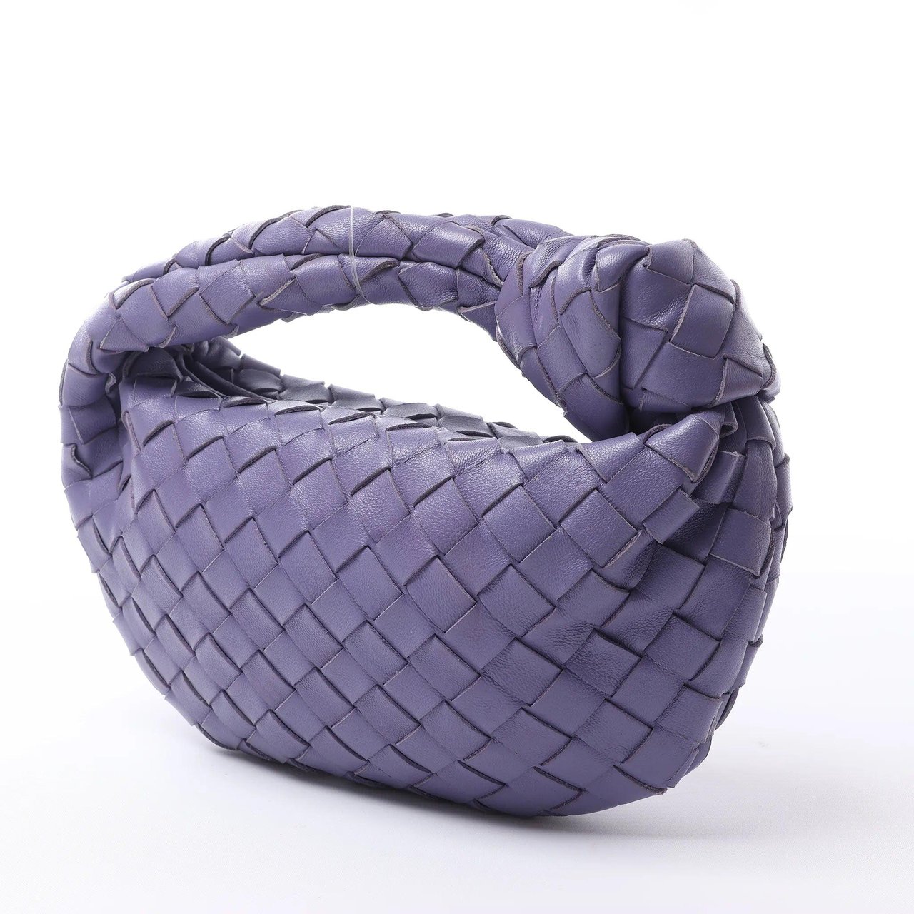 Bottega Veneta Jodie Mini Intrecciato Leather Handbag in Purple Divers