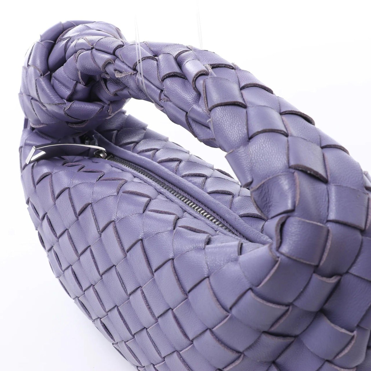 Bottega Veneta Jodie Mini Intrecciato Leather Handbag in Purple Divers