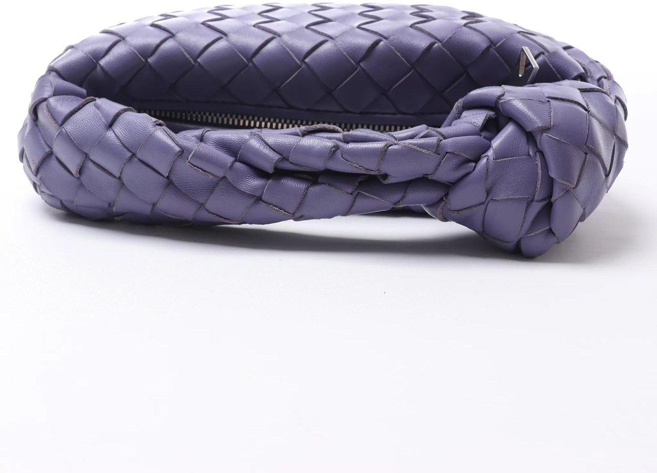 Bottega Veneta Jodie Mini Intrecciato Leather Handbag in Purple Divers