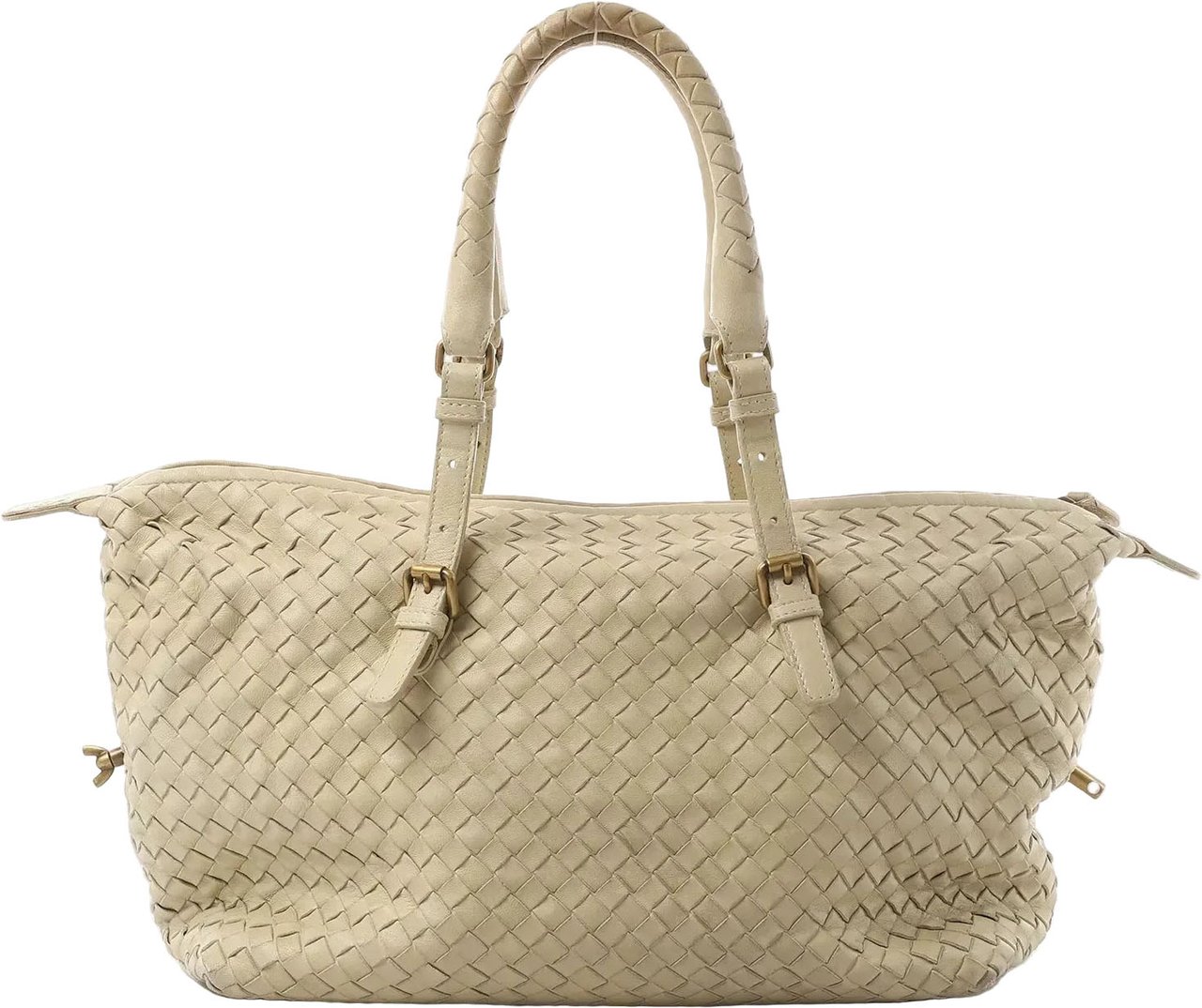Bottega Veneta Montaigne Intrecciato Leather Shoulder Bag in Beige 173398 Beige