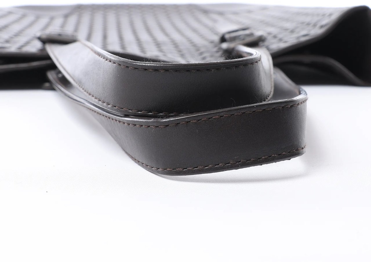 Bottega Veneta Intrecciato Leather Shoulder Bag in Brown Bruin