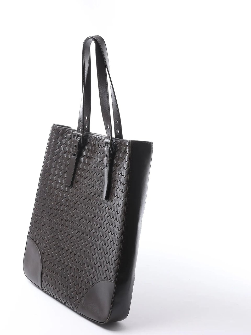 Bottega Veneta Intrecciato Leather Shoulder Bag in Brown Bruin