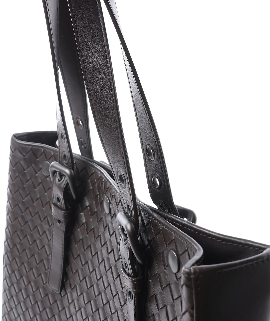 Bottega Veneta Intrecciato Leather Shoulder Bag in Brown Bruin