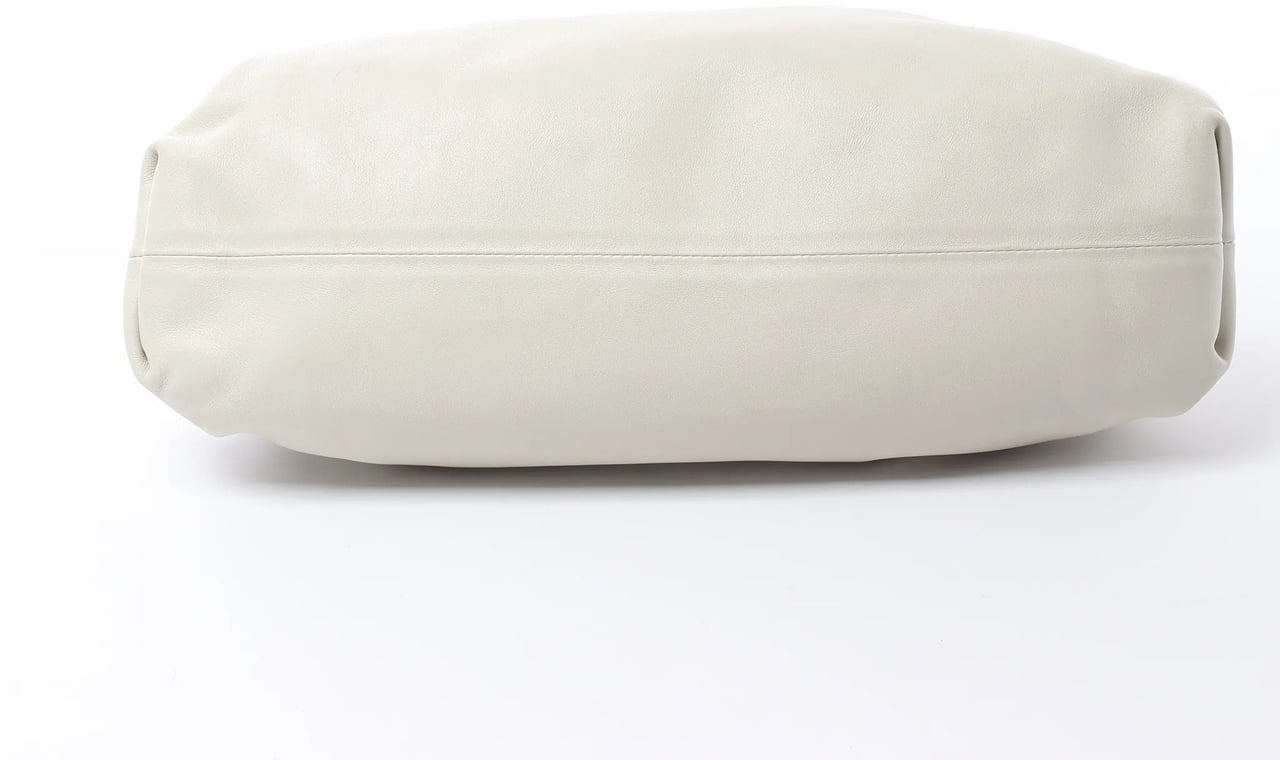 Bottega Veneta The Pouch Oversize Leather Clutch Bag in Beige Beige