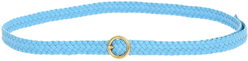 Bottega Veneta Intrecciato Nappa Leather Belt Blauw