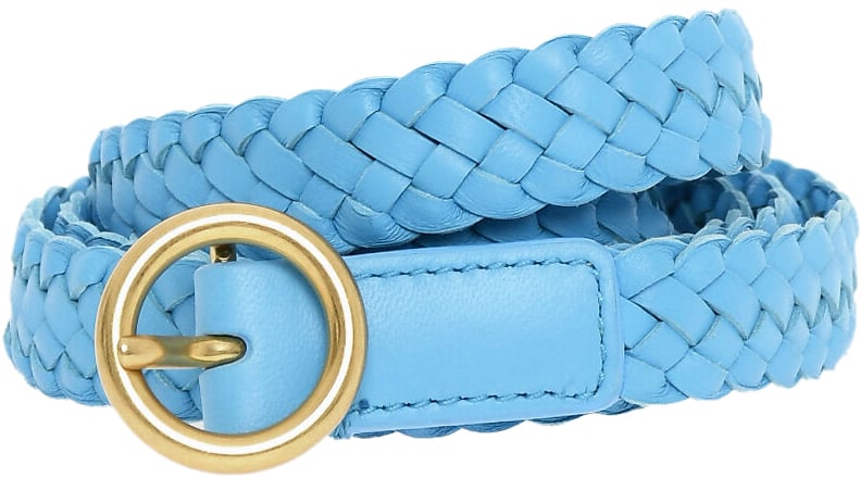 Bottega Veneta Intrecciato Nappa Leather Belt Blauw