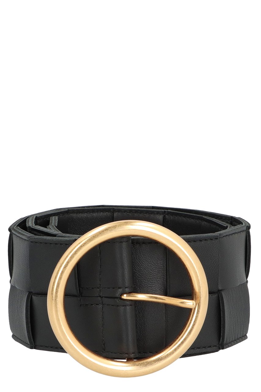 Bottega Veneta Intrecciato Nappa belt Zwart