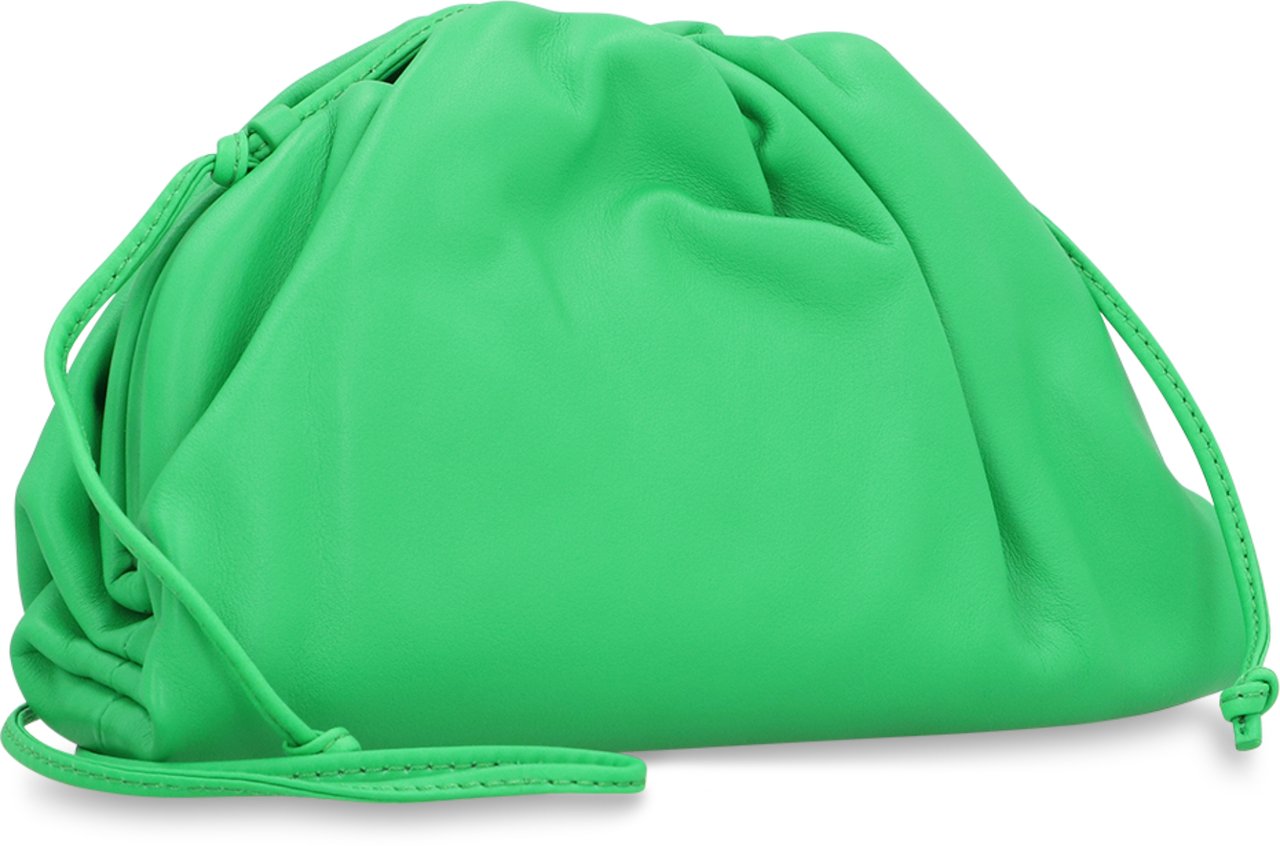 Bottega Veneta Leather Mini Pouch Zilver