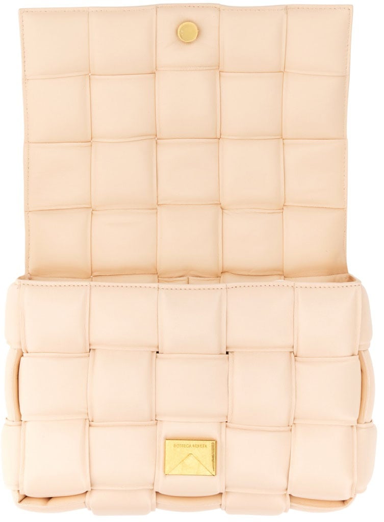 Bottega Veneta Quilted Leather Padded Cassette Bag with Adjustable Strap Neutraal