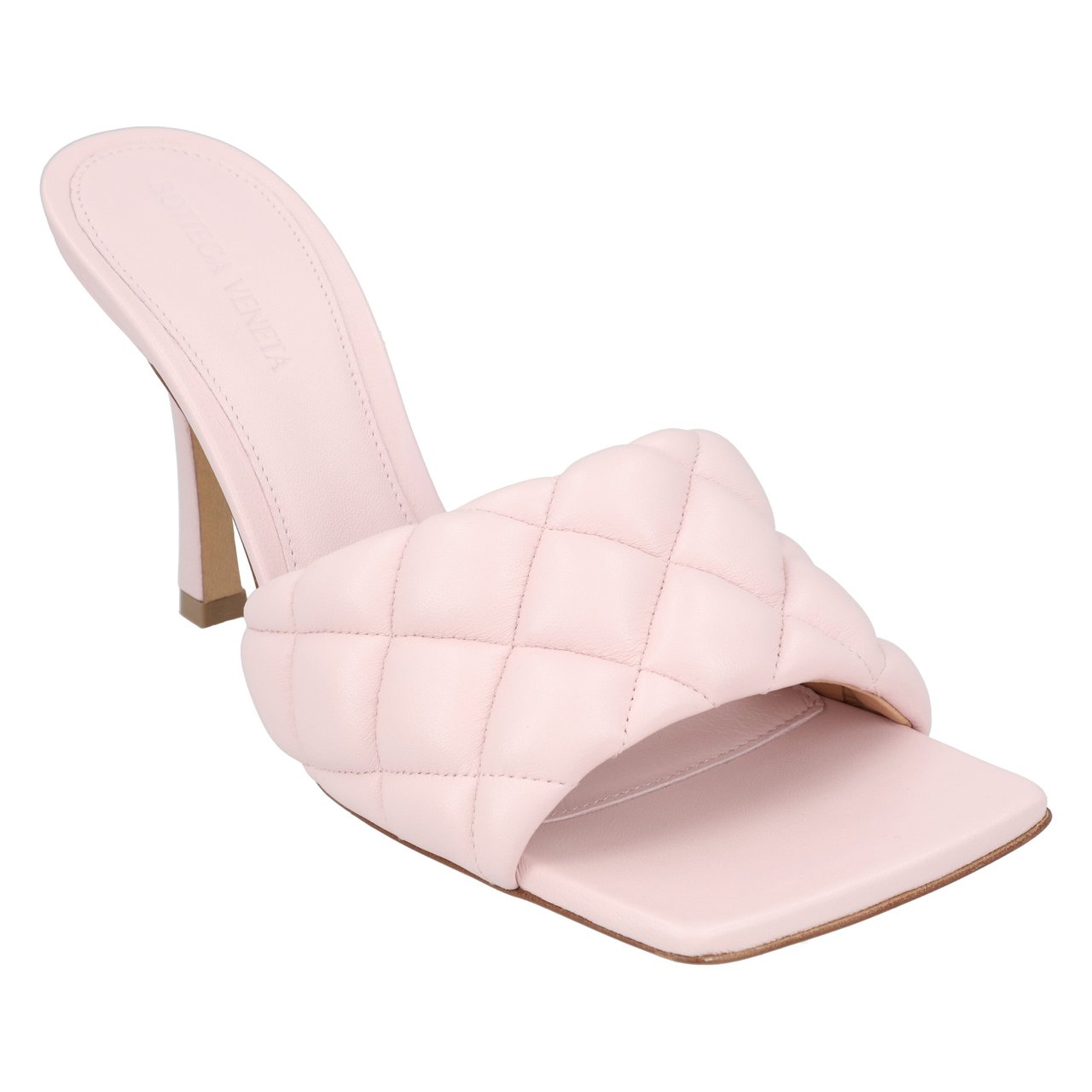 Bottega Veneta Padded Mule Pink Neutraal