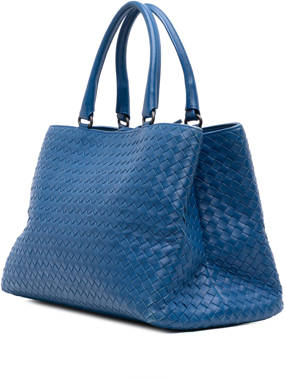 Bottega Veneta Nappa Intrecciato Milano Tote Blauw