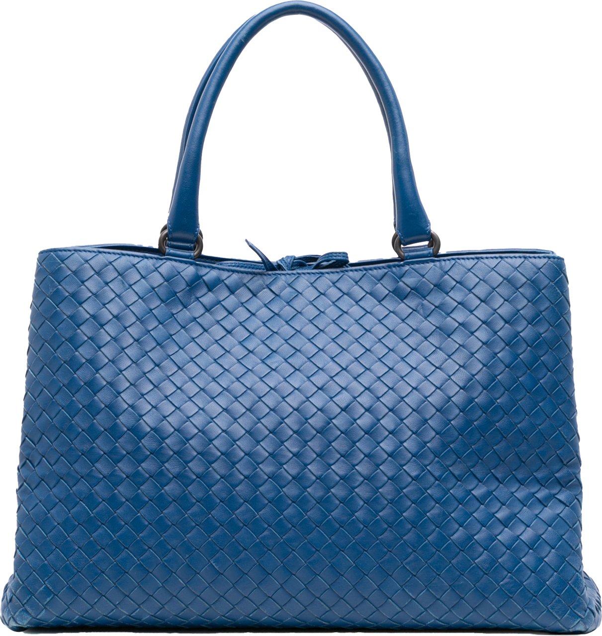 Bottega Veneta Nappa Intrecciato Milano Tote Blauw