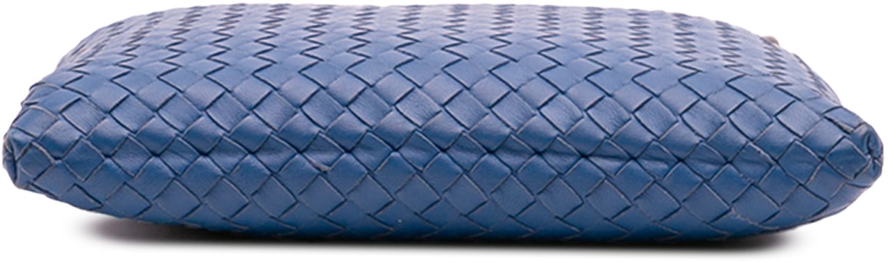 Bottega Veneta Nappa Intrecciato Crossbody Blauw