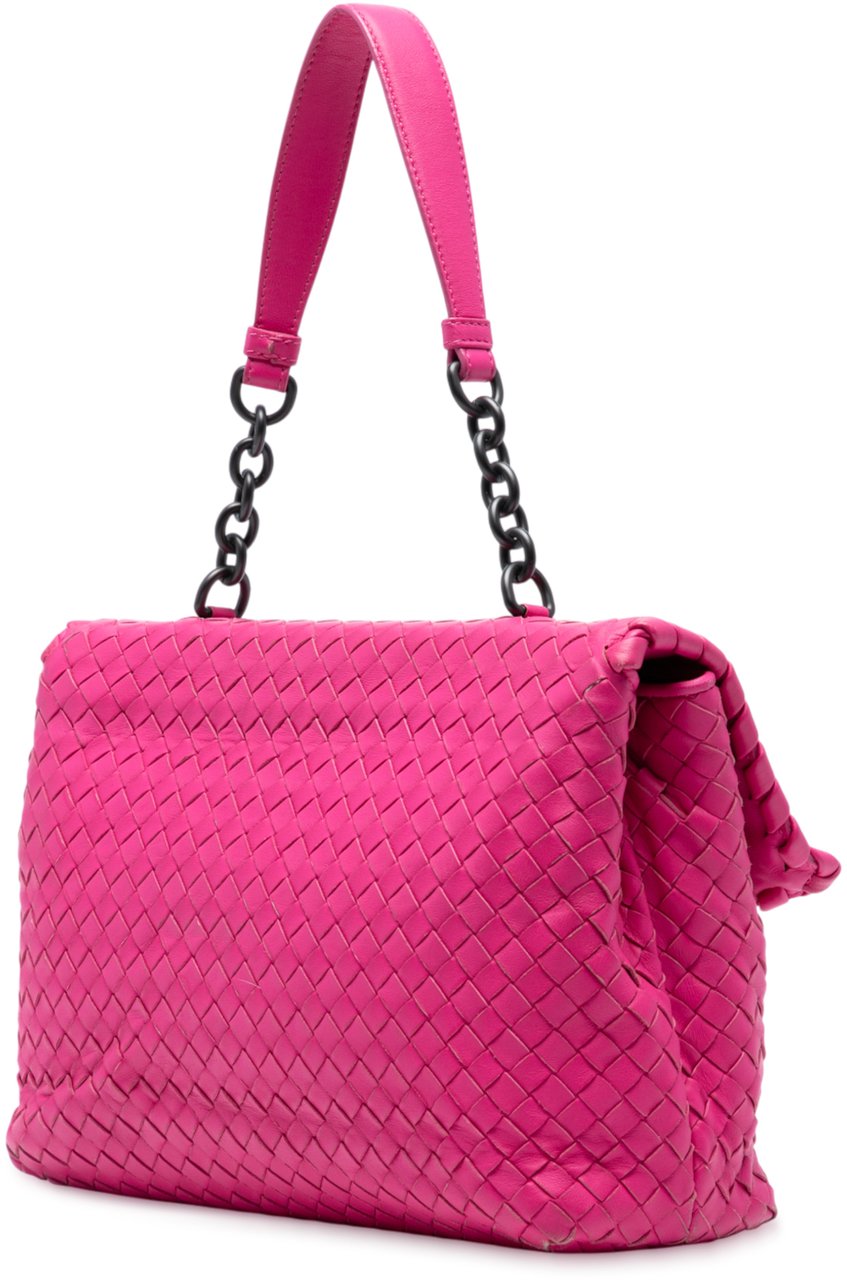 Bottega Veneta Medium Nappa Intrecciato Olimpia Shoulder Bag Roze