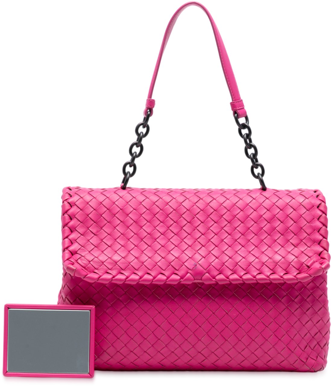 Bottega Veneta Medium Nappa Intrecciato Olimpia Shoulder Bag Roze