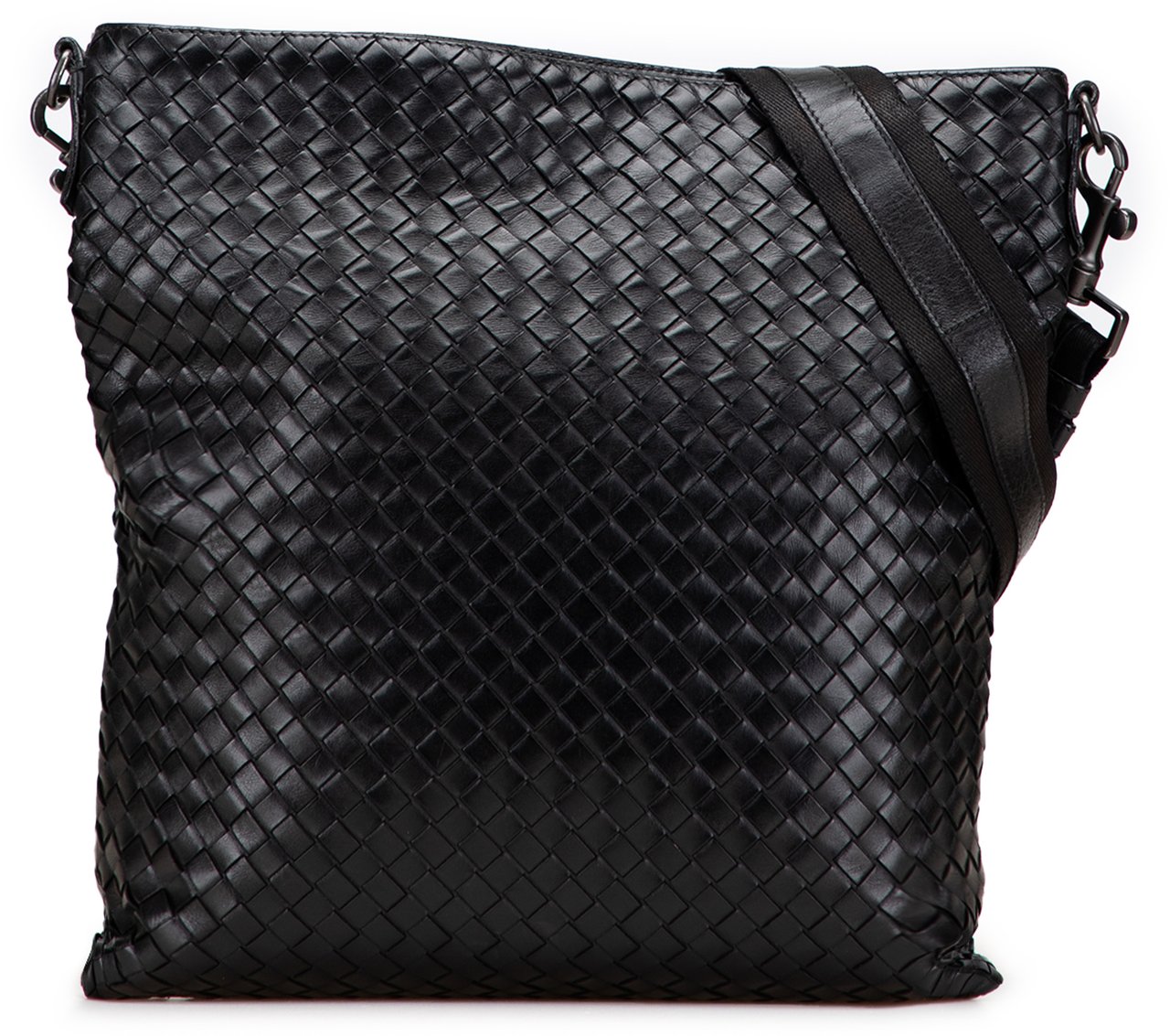 Bottega Veneta Nappa Intrecciato VN Crossbody Zwart