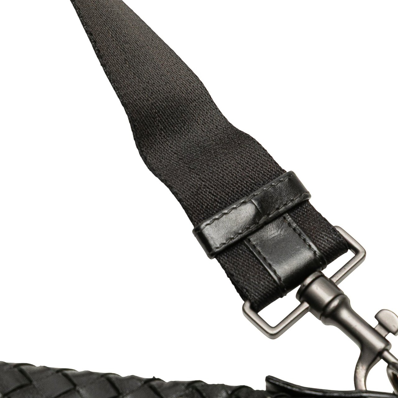 Bottega Veneta Nappa Intrecciato VN Crossbody Zwart
