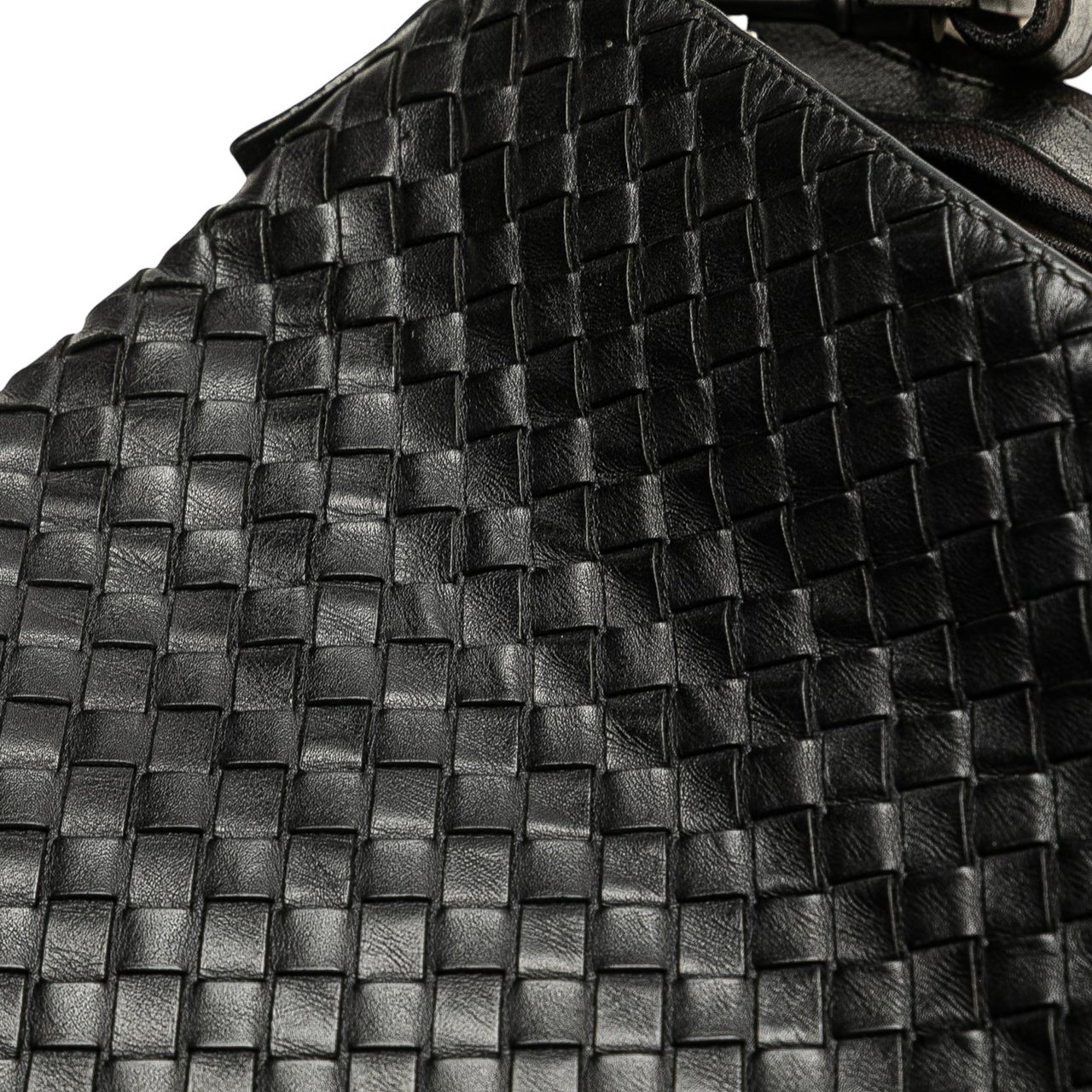 Bottega Veneta Nappa Intrecciato VN Crossbody Zwart
