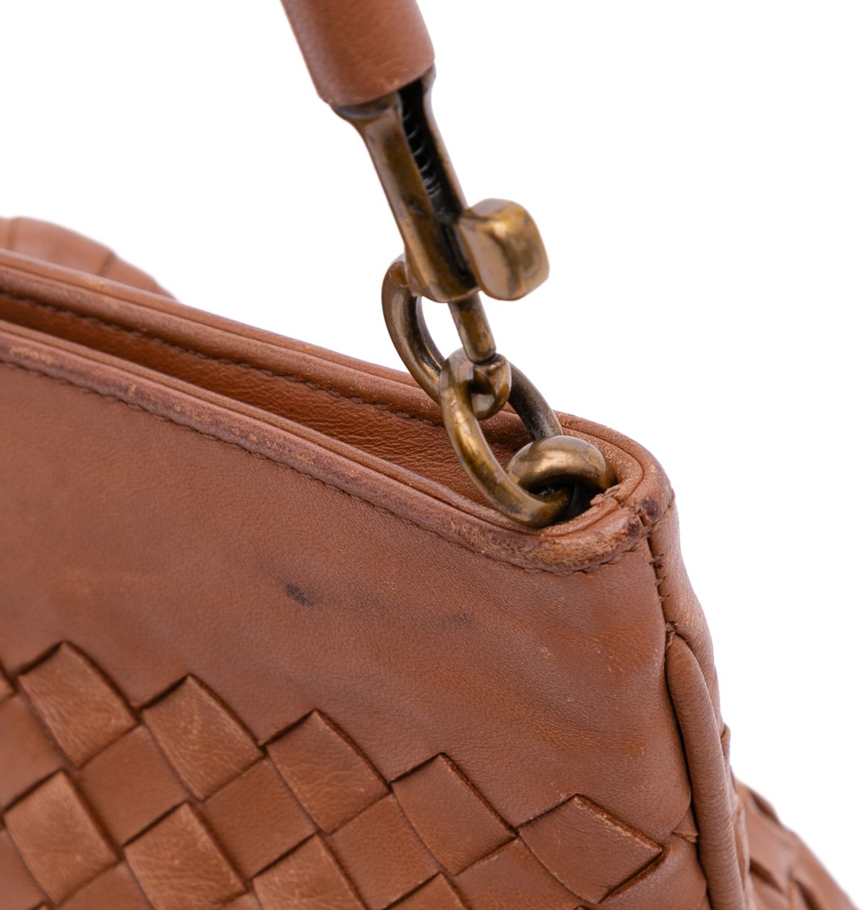 Bottega Veneta Nappa Intrecciato Shoulder Bag Bruin