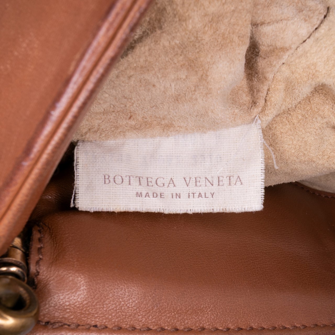 Bottega Veneta Nappa Intrecciato Shoulder Bag Bruin