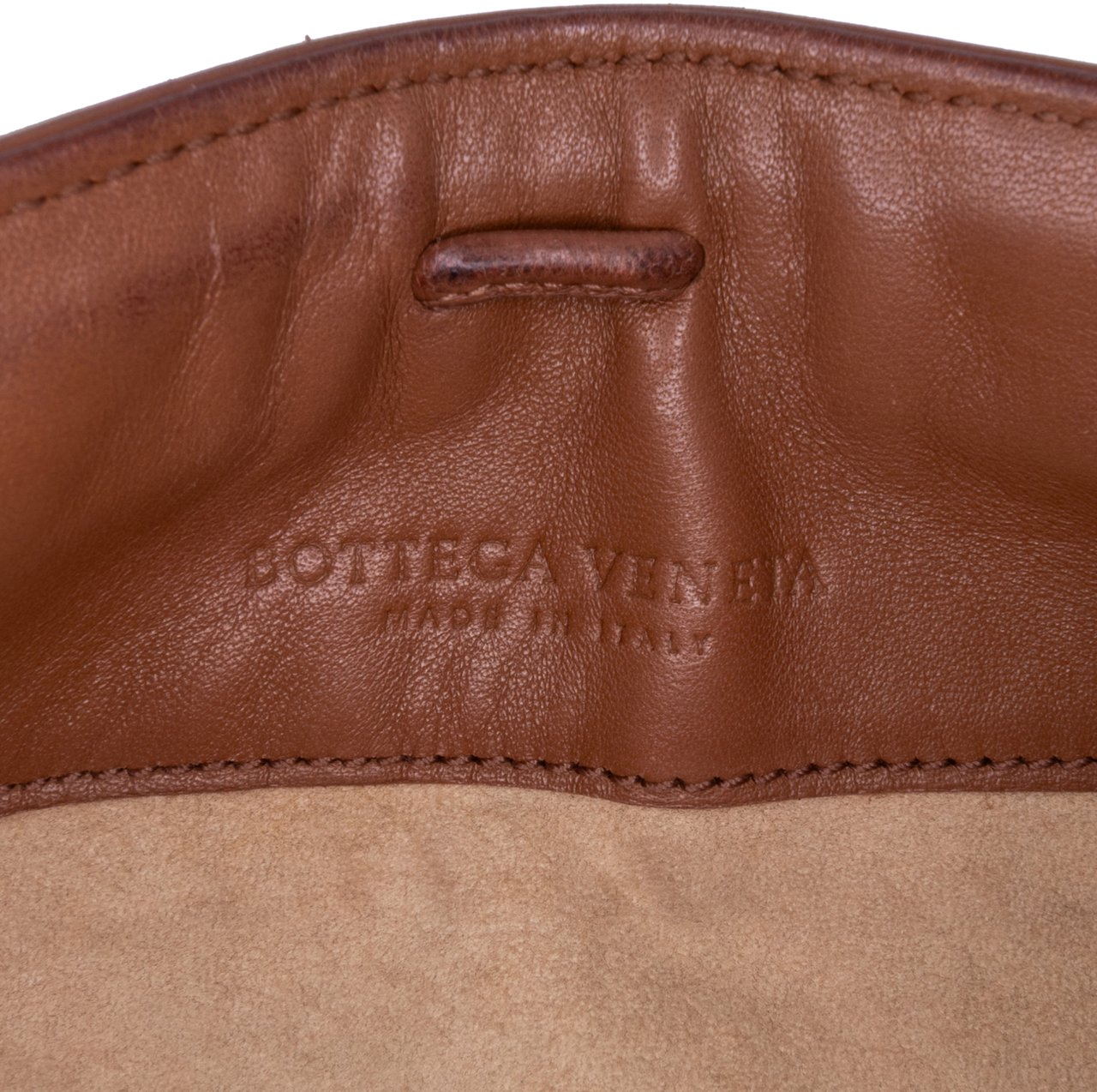 Bottega Veneta Nappa Intrecciato Shoulder Bag Bruin