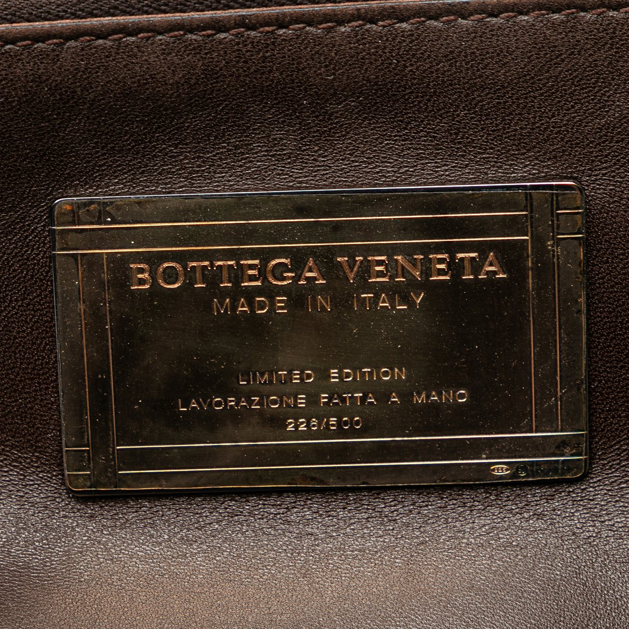 Bottega Veneta Medium Lambskin Intreccio Cabat Tote Bruin