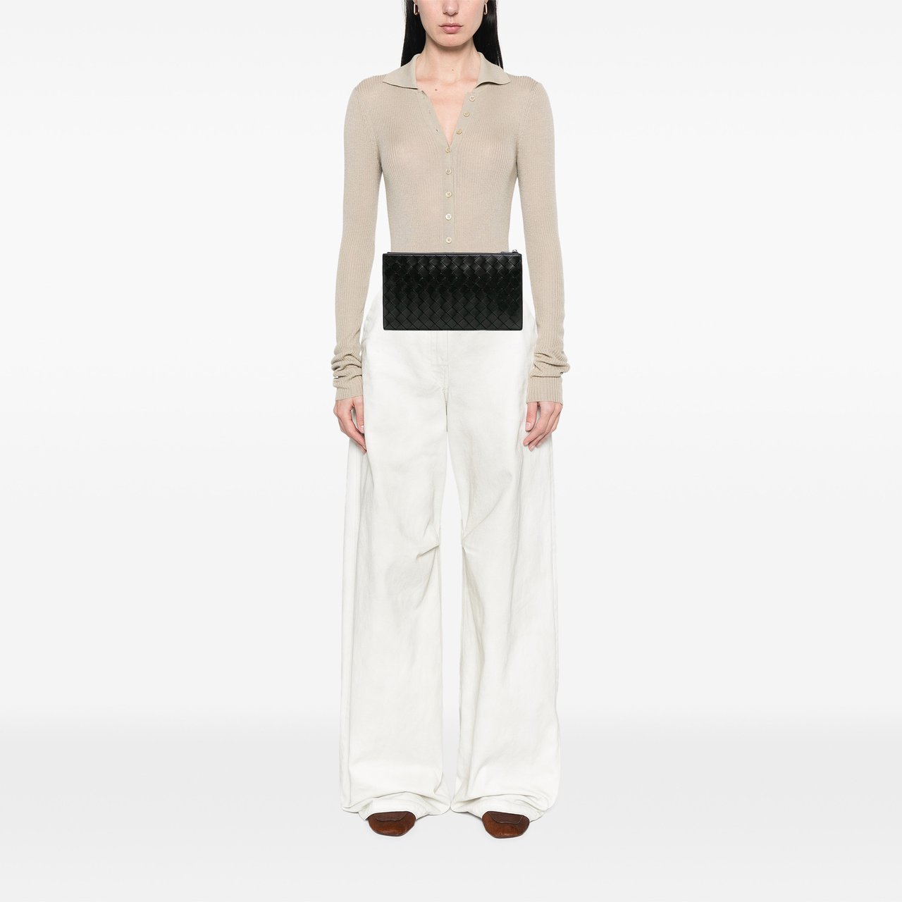 Bottega Veneta Nappa Intrecciato Belt Bag Zwart