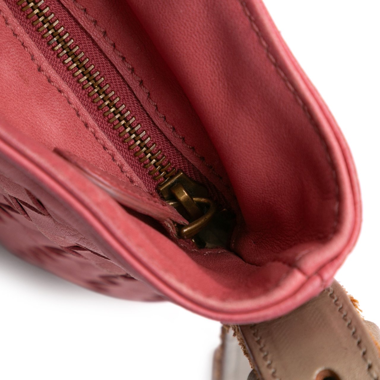 Bottega Veneta Intrecciato Crossbody Roze