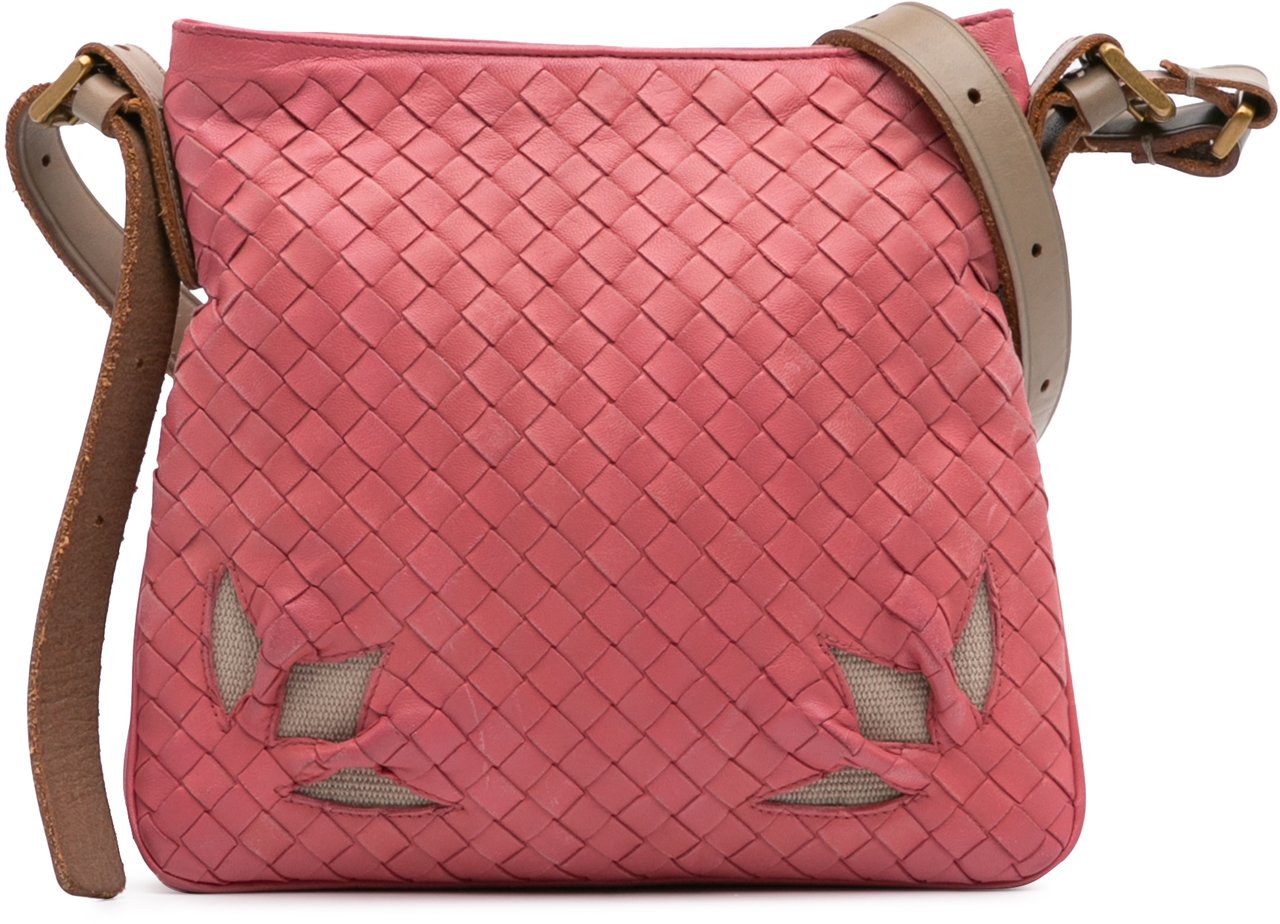 Bottega Veneta Intrecciato Crossbody Roze