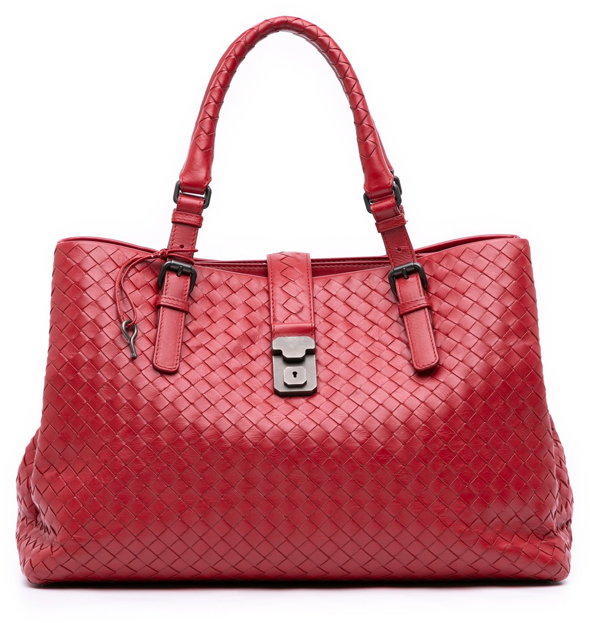 Bottega Veneta Medium Nappa Intrecciato Roma Tote Rood