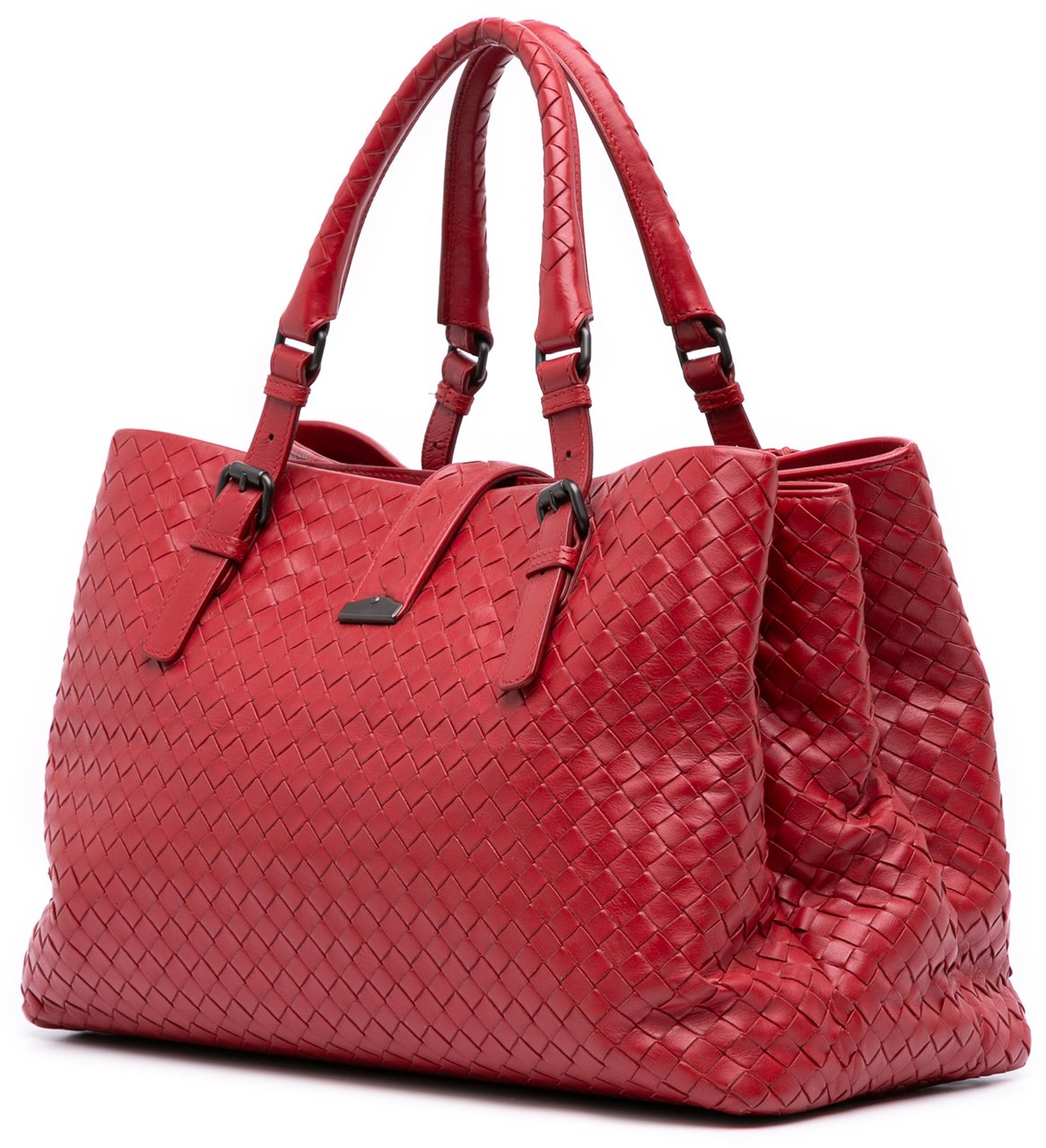 Bottega Veneta Medium Nappa Intrecciato Roma Tote Rood