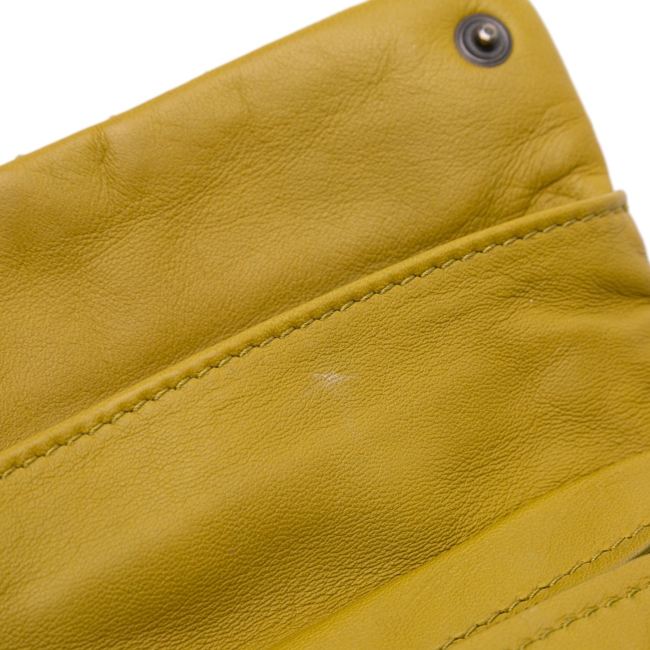 Bottega Veneta Mini Nappa Intrecciato Expandable Chain Flap Crossbody Geel