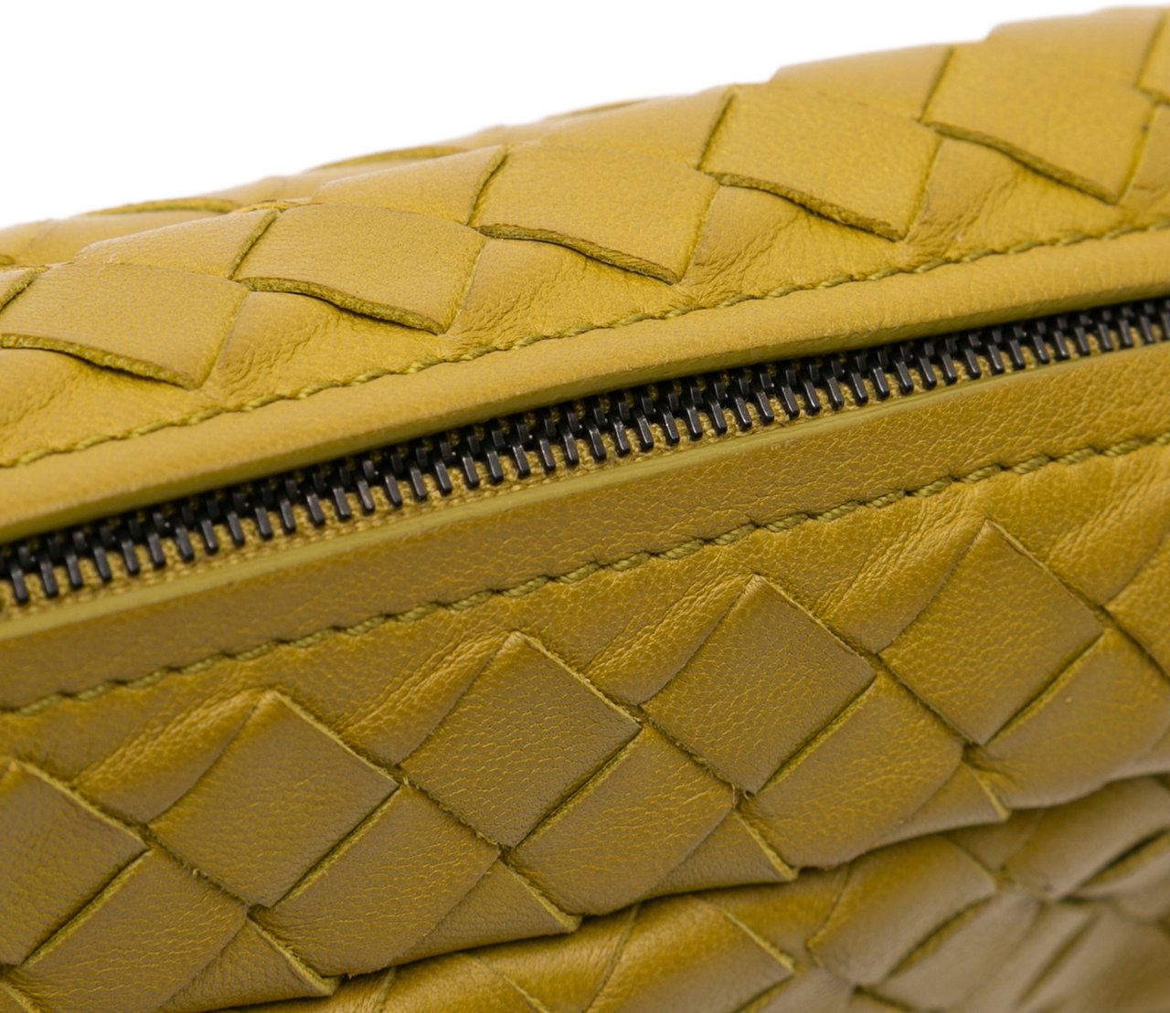 Bottega Veneta Mini Nappa Intrecciato Expandable Chain Flap Crossbody Geel