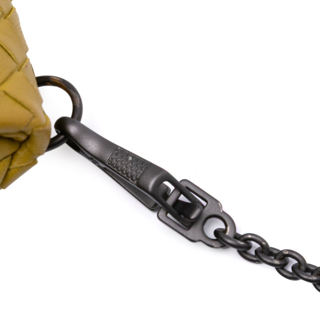Bottega Veneta Mini Nappa Intrecciato Expandable Chain Flap Crossbody Geel