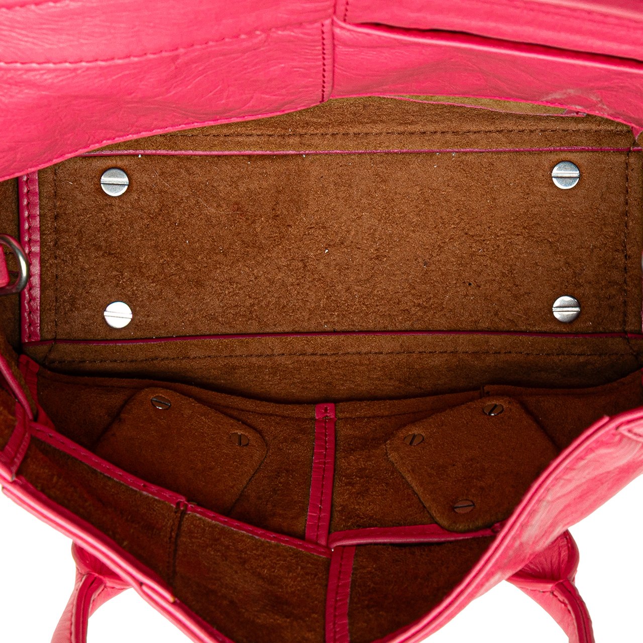 Bottega Veneta Mini Paper Calfskin Intrecciato Arco Satchel Roze