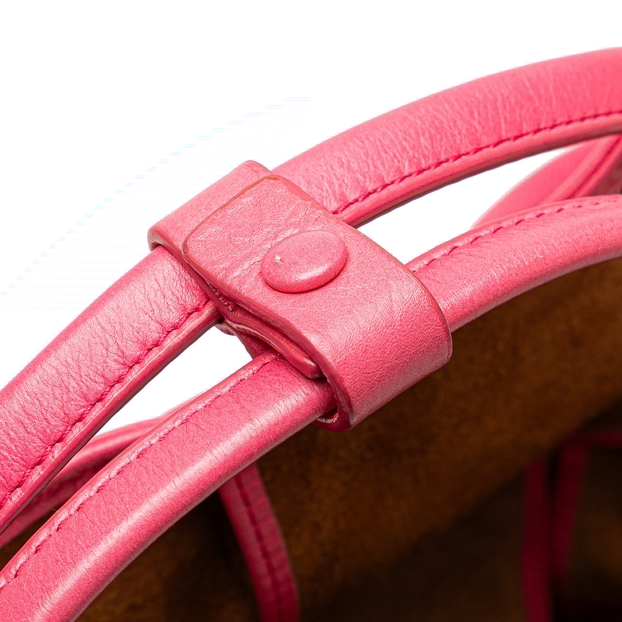 Bottega Veneta Mini Paper Calfskin Intrecciato Arco Satchel Roze