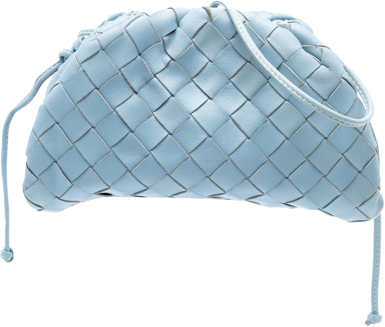 Bottega Veneta Nappa Intrecciato The Mini Pouch Crossbody Blauw