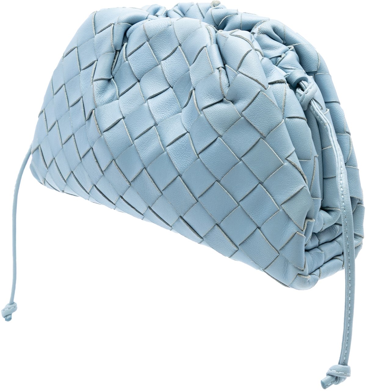 Bottega Veneta Nappa Intrecciato The Mini Pouch Crossbody Blauw