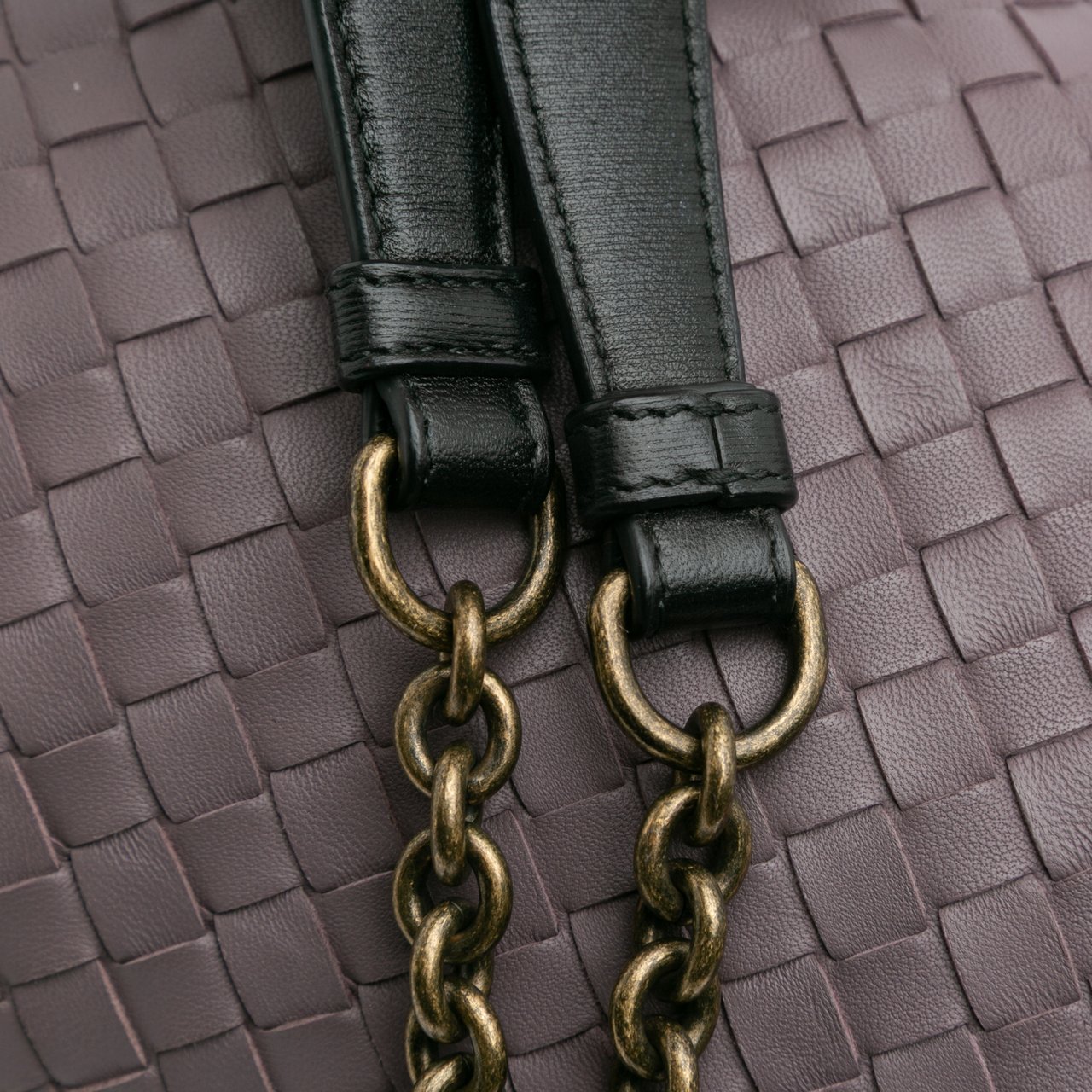 Bottega Veneta Small Nappa Intrecciato Embroidered Olimpia Shoulder Bag Paars