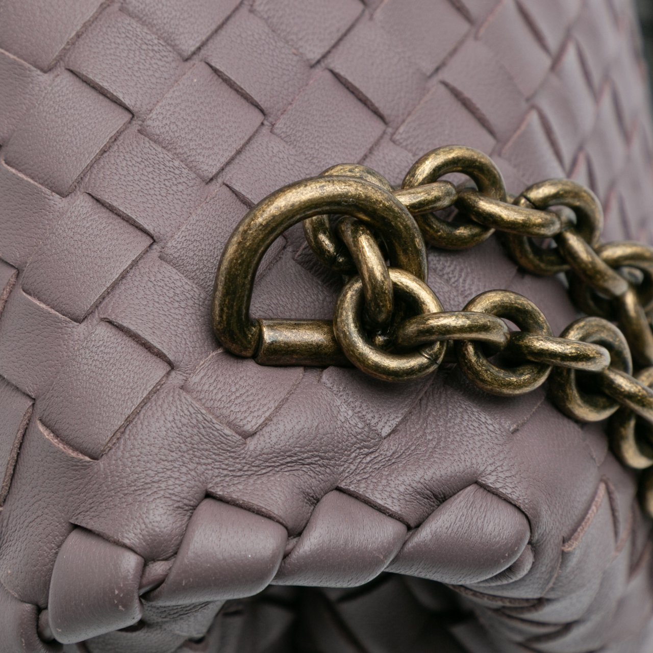 Bottega Veneta Small Nappa Intrecciato Embroidered Olimpia Shoulder Bag Paars