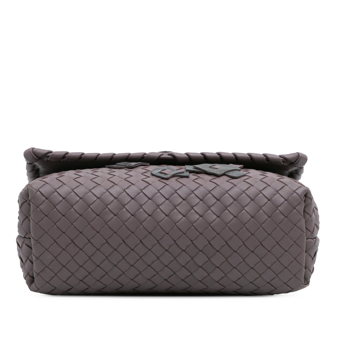 Bottega Veneta Small Nappa Intrecciato Embroidered Olimpia Shoulder Bag Paars