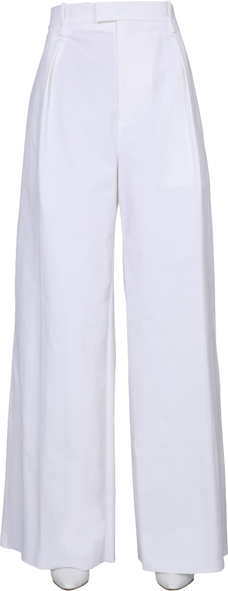 Bottega Veneta Flowing Wide-Leg Trousers with Front Zip Closure Wit